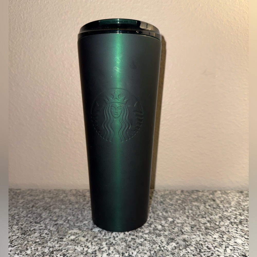 starbucks dark green hot tumbler